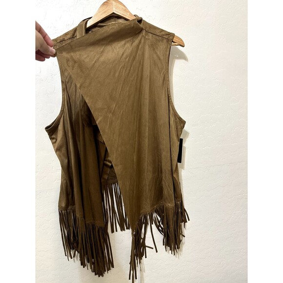 Ana Womans Fringe Vest Size XL Western Festival Beachy Boho Y2K Equestrian - Picture 8 of 12